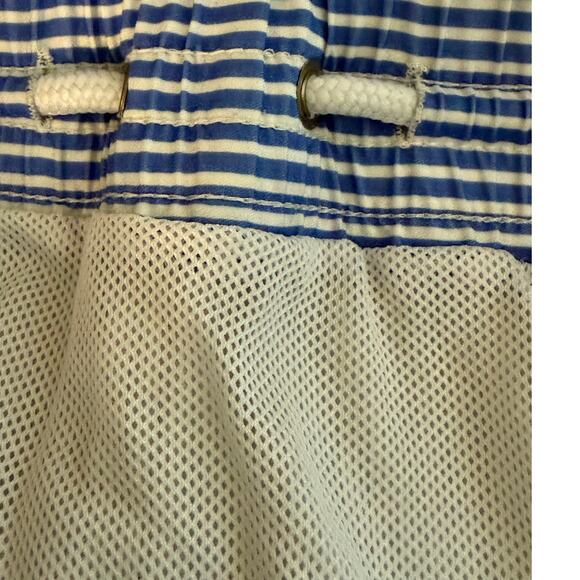 Tailorbyrd Swim Trunks Men’s Large Blue White Stripe Quick Dry Board Shorts - Picture 8 of 11